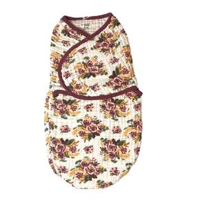 Chick Pea Muslim Rose Floral Cottage Baby Swaddle Blanket Size 0-3 Months